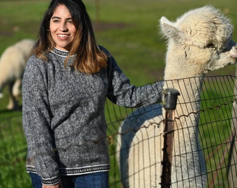 Alpaca Wool Sweater, Woven Wool Pullover Sweater, Men's Wool Sweater, Wool Sweater Women, Comfy, Soft, and Warm Sweater - Best Alpaca Wool