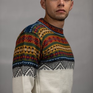 Mens Wool Pullover Outdoor Sweater Etsy