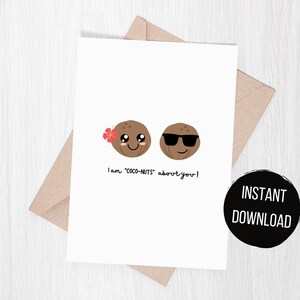 Cartão Coco-NUTS Sobre Você, Cartão de Dia dos Namorados, Cartão de Aniversário, Cartão de Casal, Cartão Engraçado
