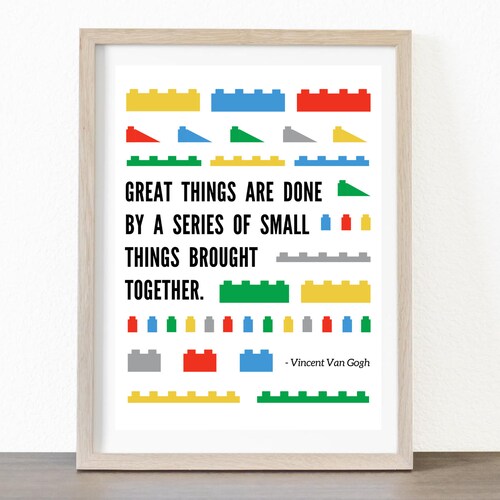 Building Block Inspired Wall Art Inspirational Quote Digital Etsy