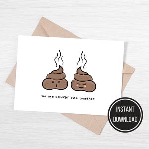 STINKIN 'Cute Together Card, Couple / Love Card, Anniversary Card, Valentijnsdag Kaart