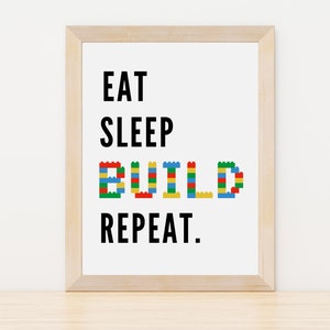 Building Block Inspired Wall Art, 12x16&quot; Size, Building Block Quote, Digital Download