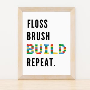 Building Block Design, Bathroom Decor (16x20")