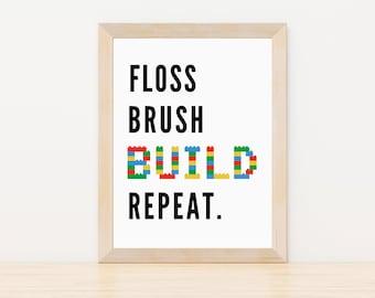 Building Block Design, Bathroom Decor (16x20")