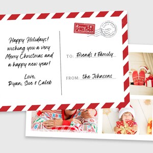 Weihnachtskarte Vorlage, Postkarte Familie Weihnachtskarte, Individualisierbare Weihnachtskarten