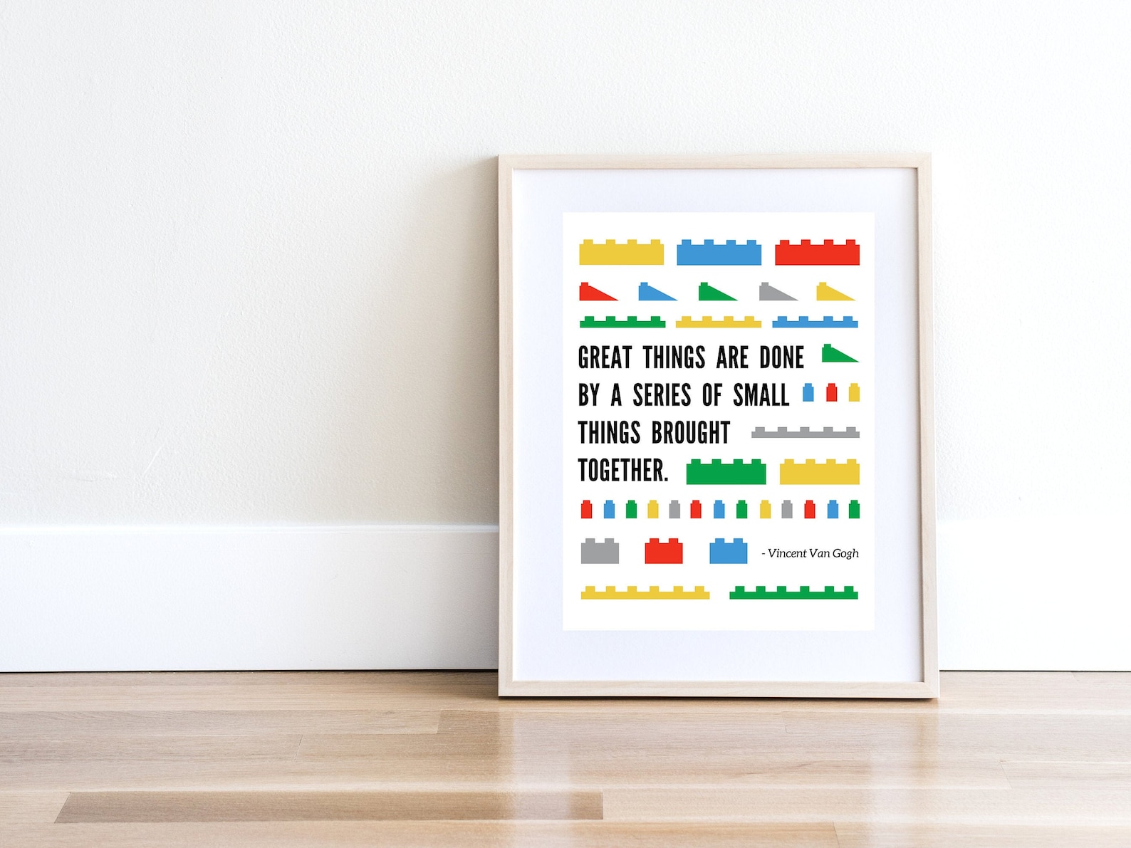 Building Block Inspired Wall Art, Inspirational Quote, Digital Download ...
