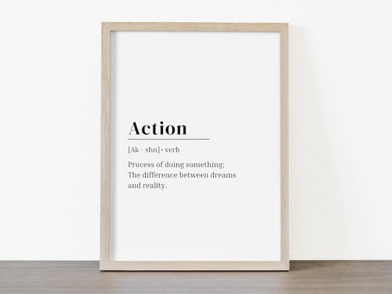 Action Definition Wanddekoration, Definition Prints