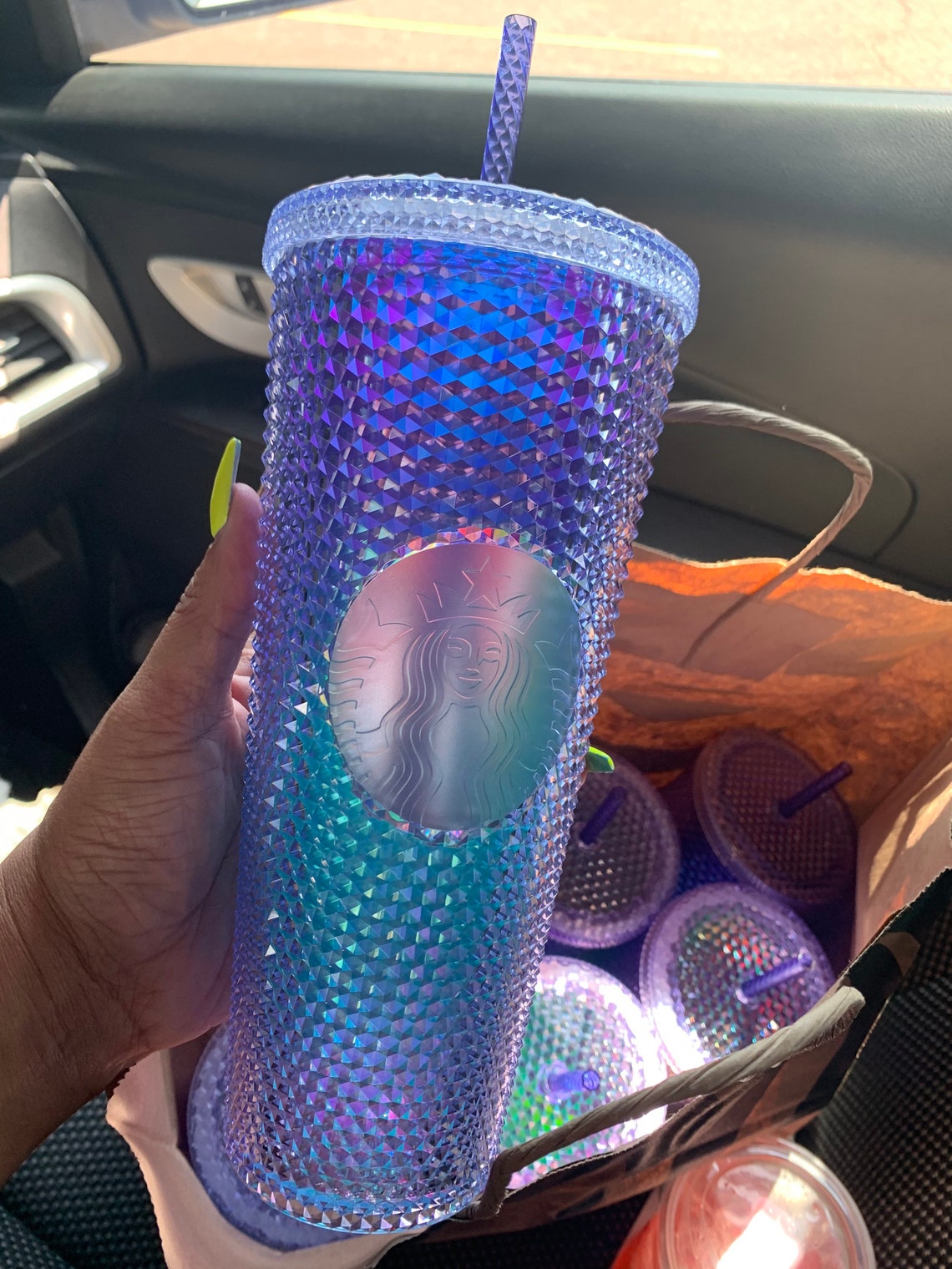 Starbucks 16oz Grande Mermaid Bling Studded Tumbler Summer 2 Etsy
