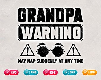 Warning: May Nap Suddenly' Personalized Grandpa Shirt