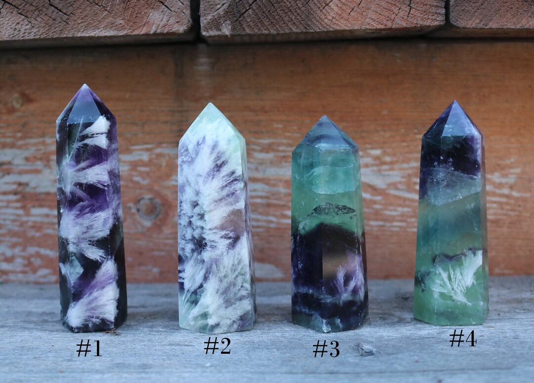 Fluorite Towers, Snowflake Fluorite Towers, Rainbow Snowflake Fluorite