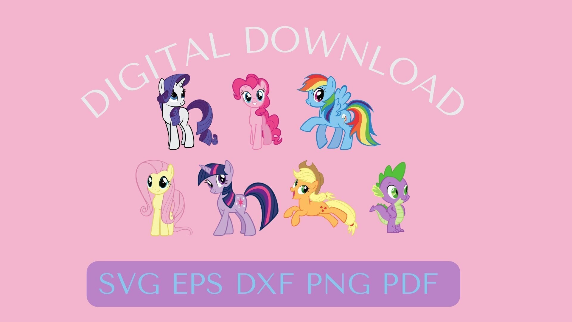 Little Pony Svg Cute My Little Pony Png Colored (Instant Download