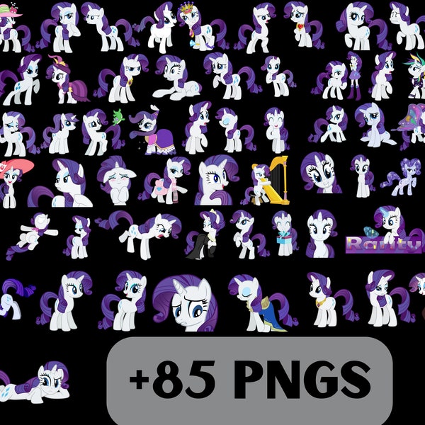 Little pony Rarity. Digital Download - PNGs.