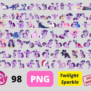 Kleines Pony Twilight Sparkle. Digitaler Download - 98 PNG es. Bündel