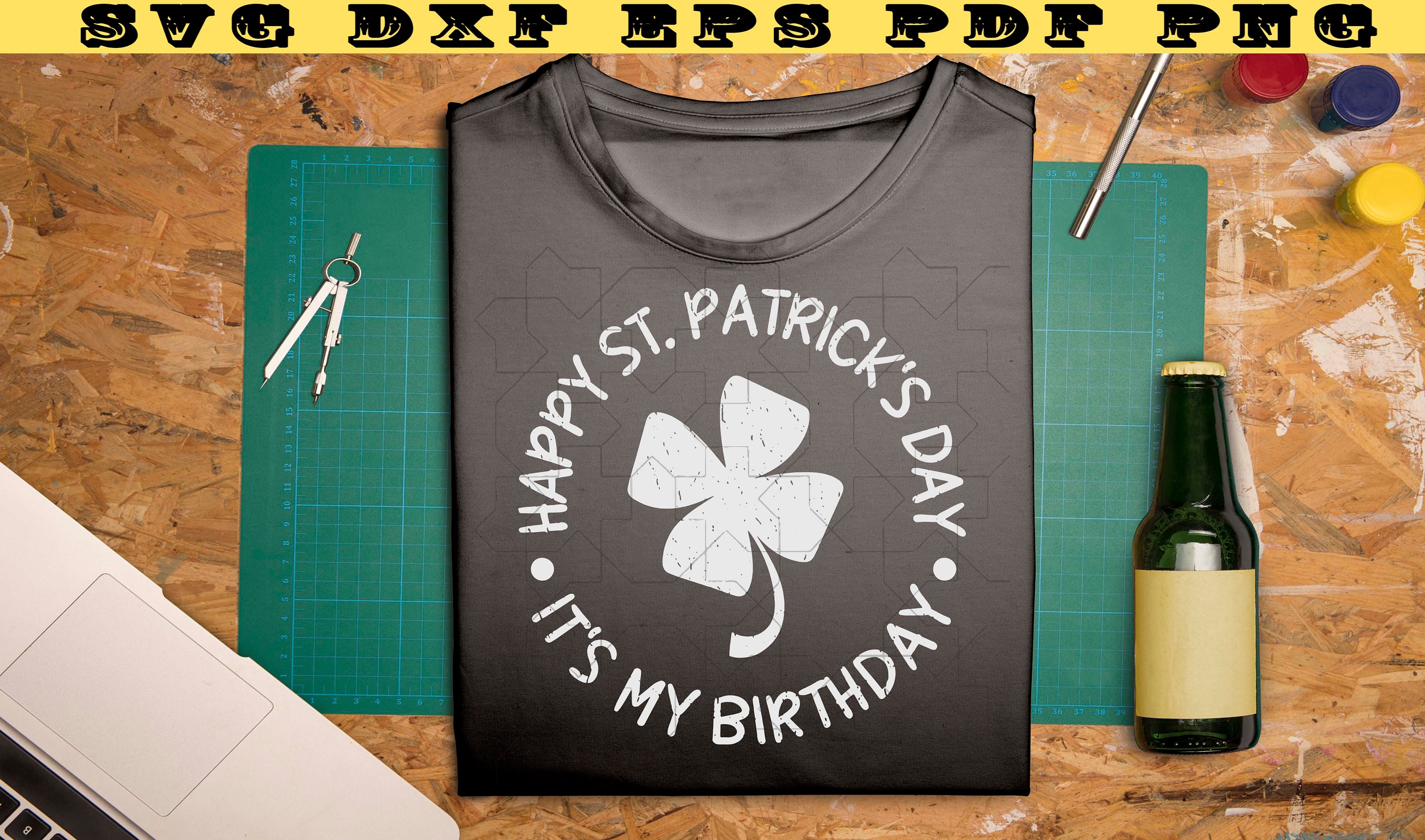 Happy St Patricks Day Svg It es My Birthday svgSaint Patrick | Etsy