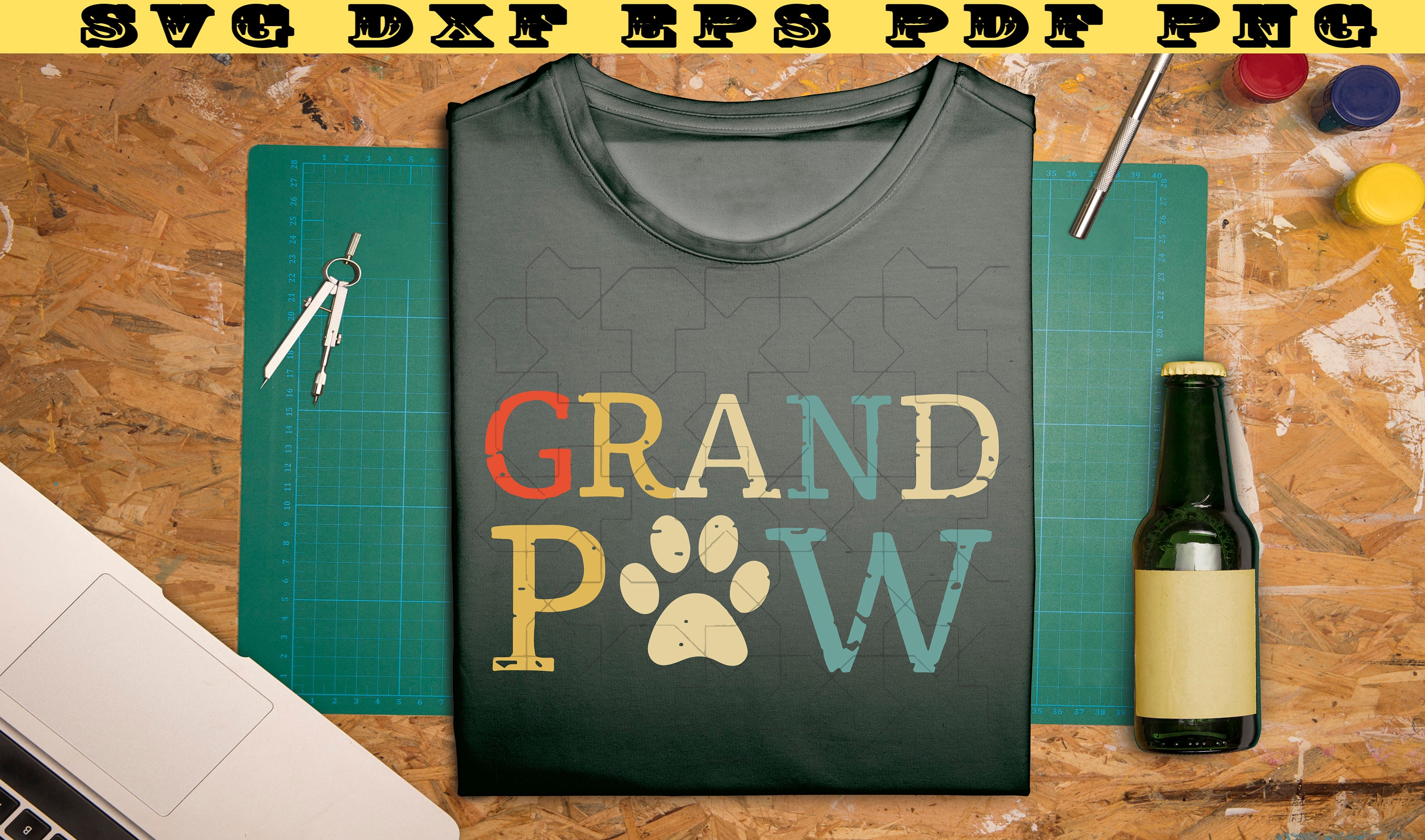 Download Jahrgang Grand Paw Opa Oma Papa Mama Katze Hund Haustier ...