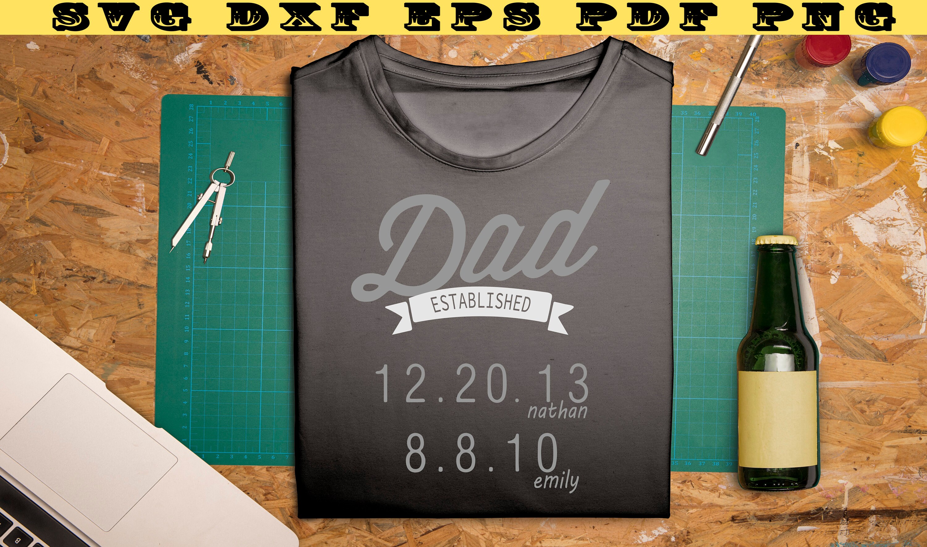 Download Dad Established Svg Personalized Dad Svg Father's Day | Etsy