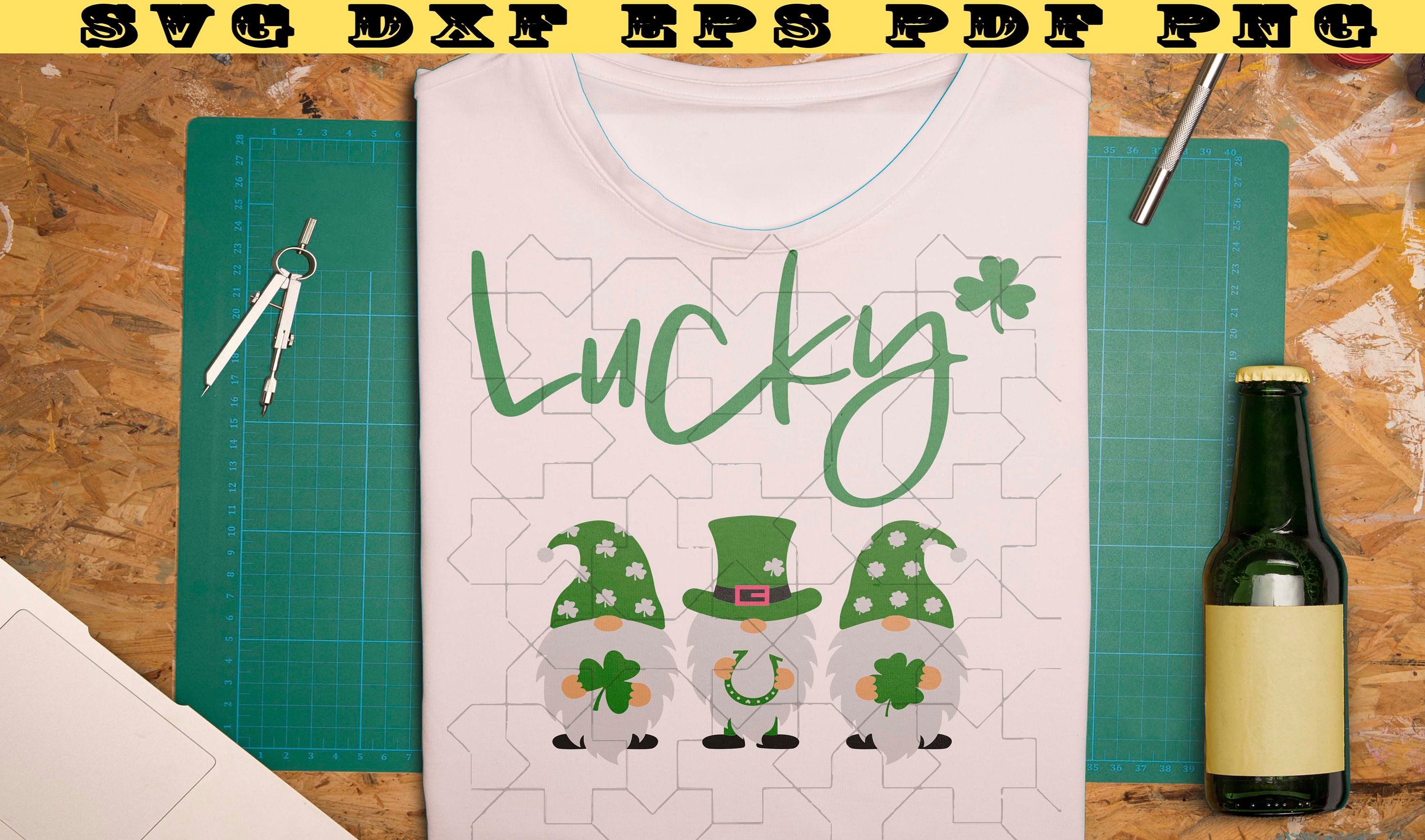 Download St Patricks Day SVG Lucky SVG and Gnomes SVG Sublimation ...