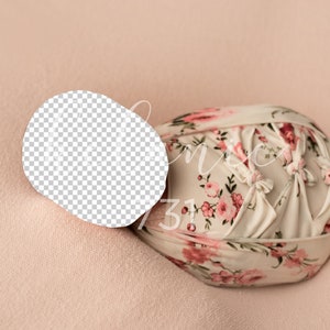 Newborn digital backdrop Pink Floral prop face hole unique background composite instant download girl