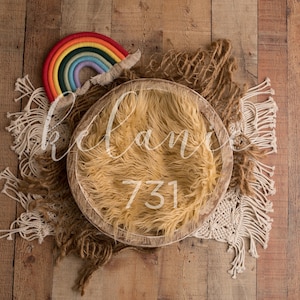 Newborn digital backdrop unique background composite instant download boho rainbow baby