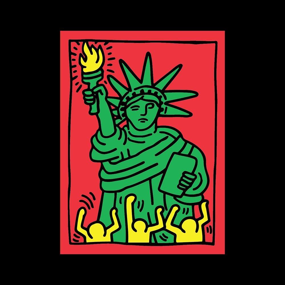 Keith Haring Statue of Liberty - Etsy