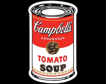 Stor vinylklistermärke med Campbell's Soup Can av Andy Warhol | Licensierad