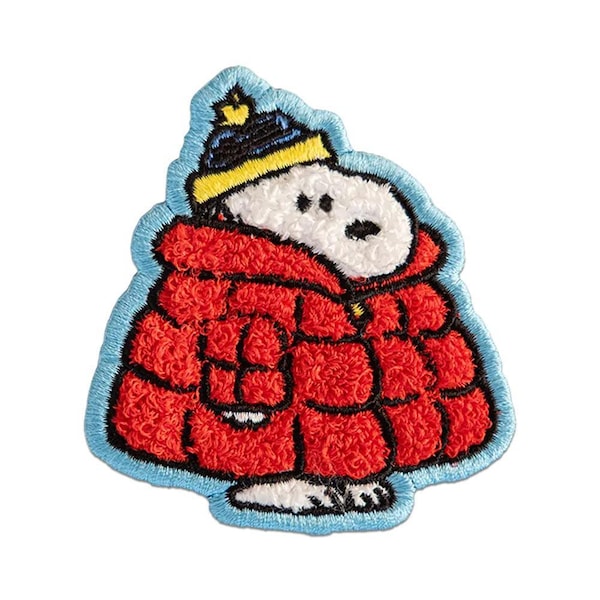 Snoopy Puffer Embroidered Iron-On Patch | Licensed Peanuts