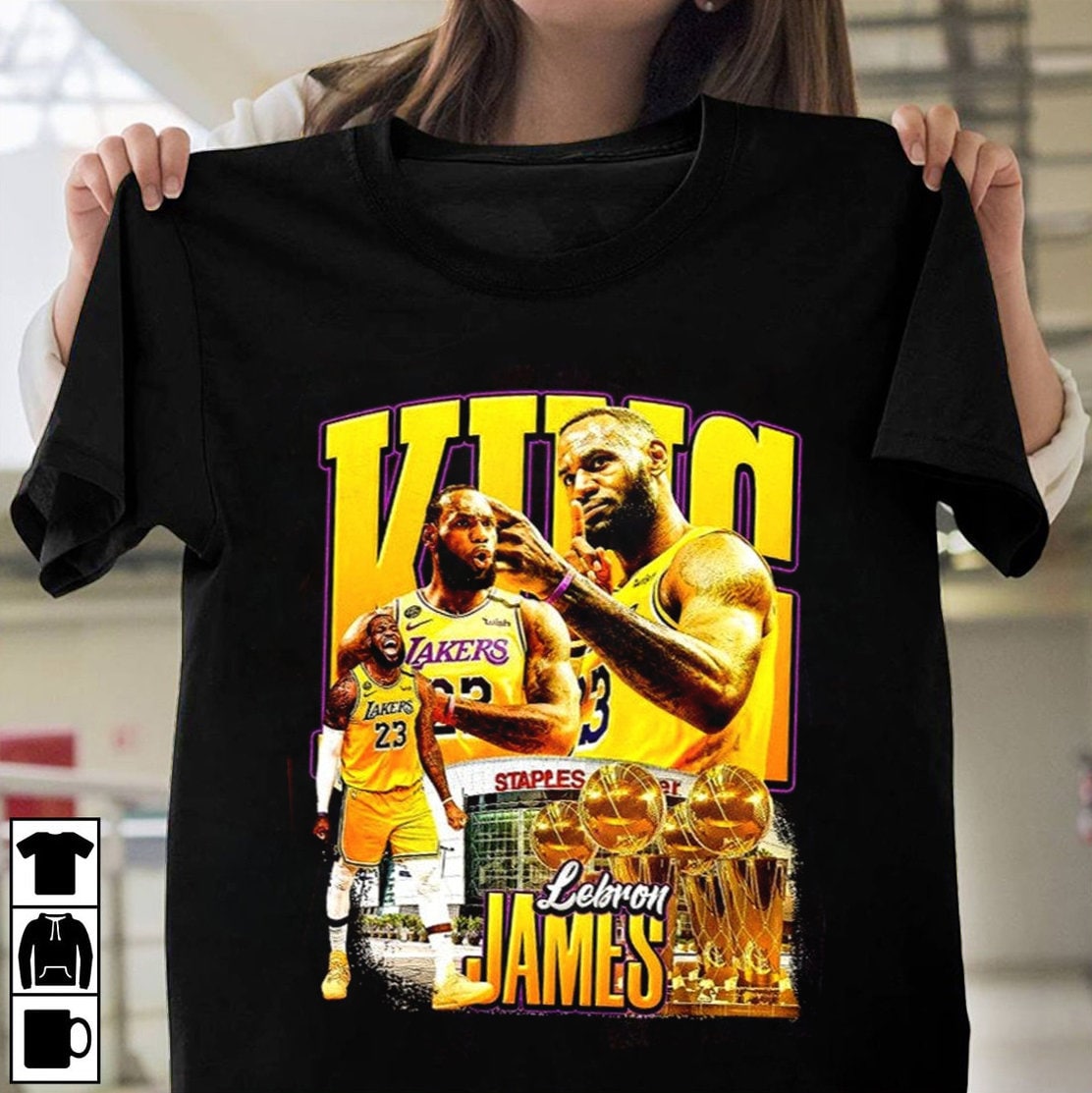 Vintage Los Angeles Lakers Lebron James T-Shirt S-5XL | Etsy