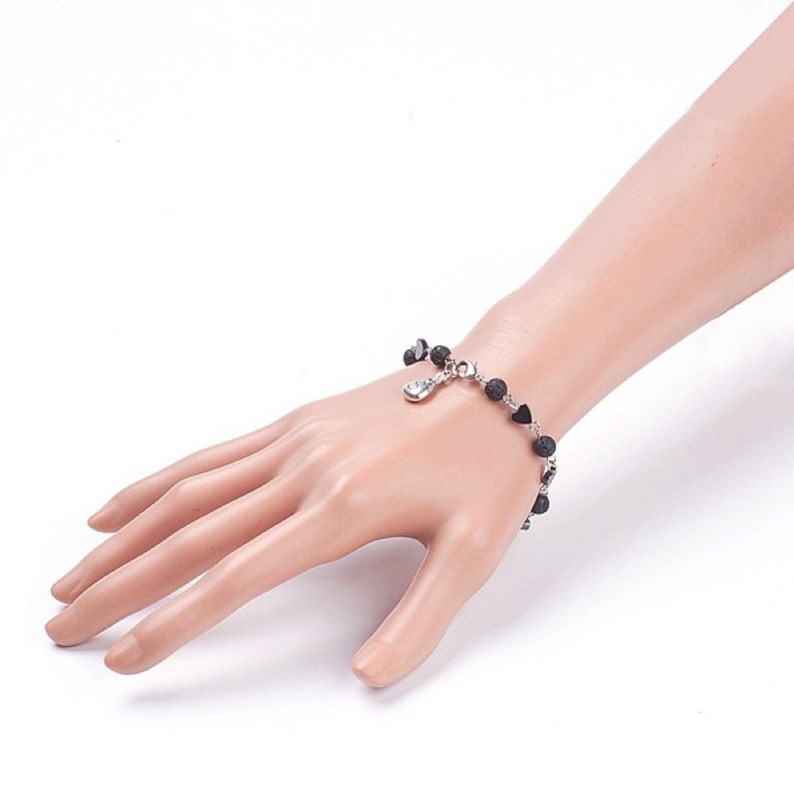 Money Bag Prosperity Bracelet Stretch Lava Beads Unisex Wealth Good Fortune Bracelet