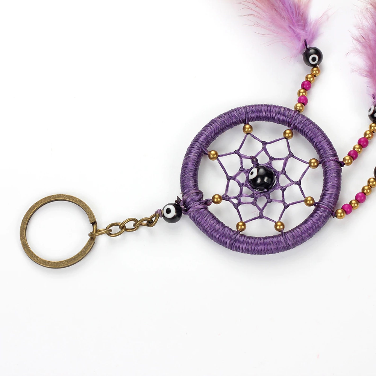 Dream Catcher Evil Eye Keychain Car Pendant Wall Hanging Etsy