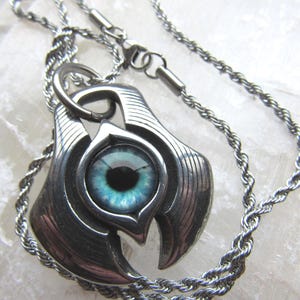 Evil Eye Necklace: Stainless Steel Amulet, Good Luck Talisman