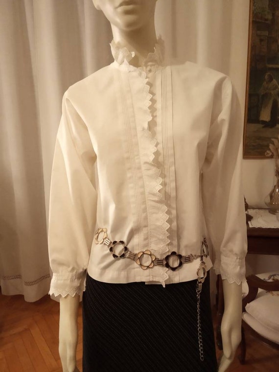 1930s popellin blouse