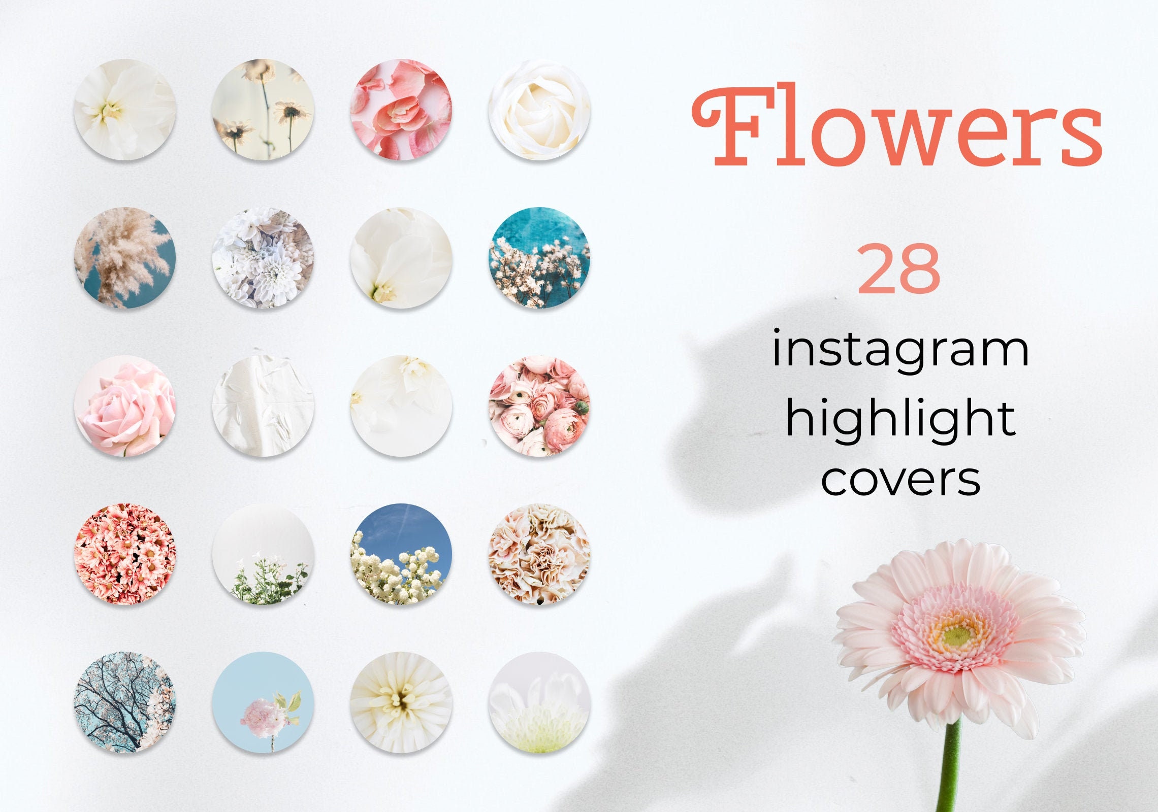 28 Instagram Highlight Covers Flowers Instagram Icons Etsy