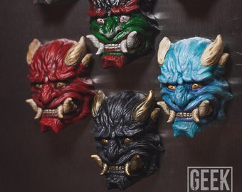 Oni Magnet heads / resin / 3d magnet / GeekForge original