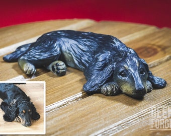 Cocker spaniel ornament small / Resin / Cute Dog / Lying down dog / GeekForge Original