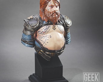 Thick Thor Inspired  Bust / Fan art / gods / norse / resin bust / tabletop / hand made