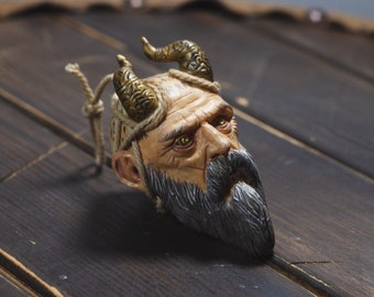 God of war inpired mimir resin hangable head