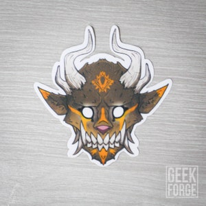 Deer Oni stickers, creepy stickers, Wendigo sticker