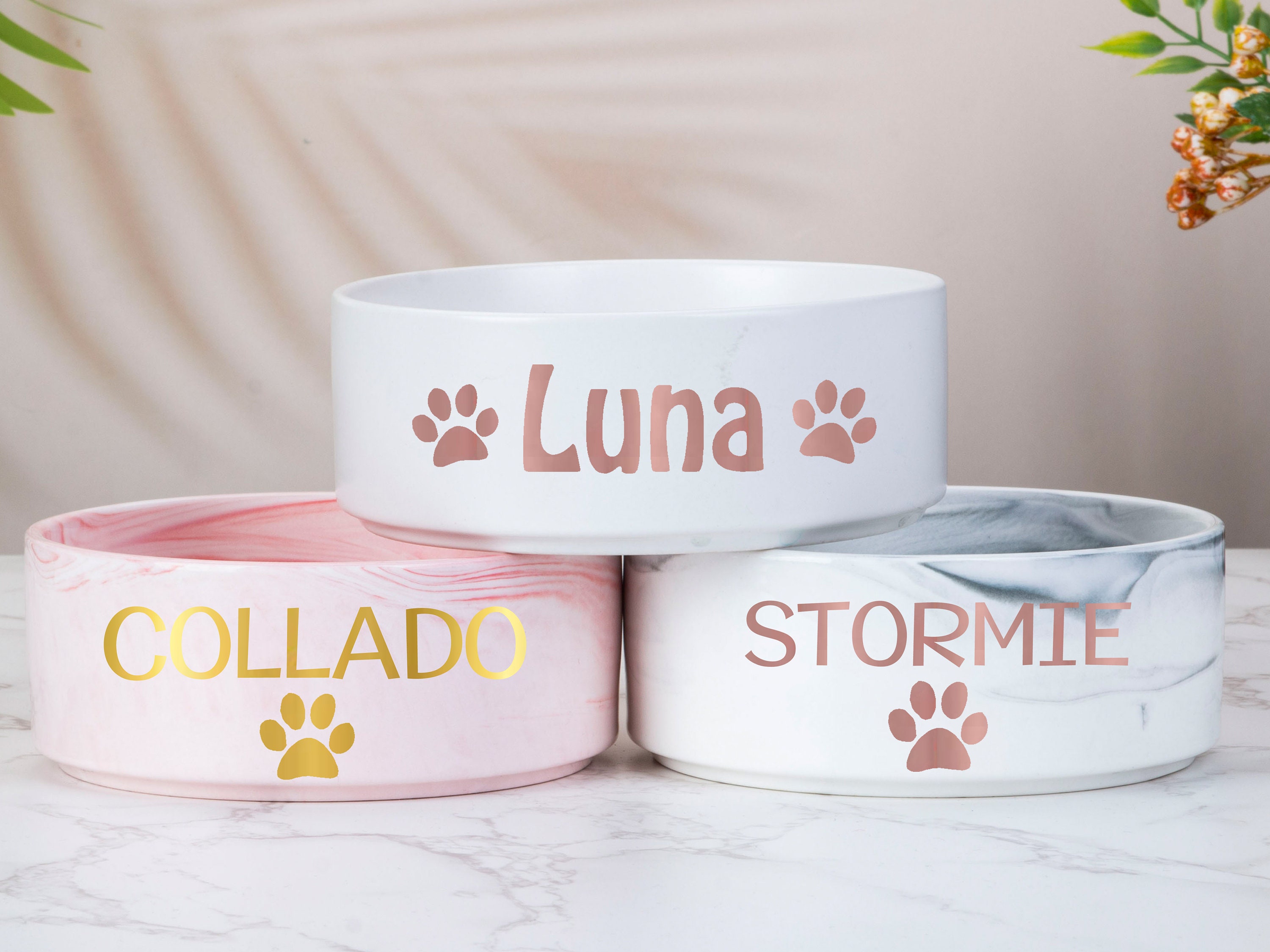 Personalized Dog Bowls Dog Gift Pet Bowls Personalized Cat Etsy