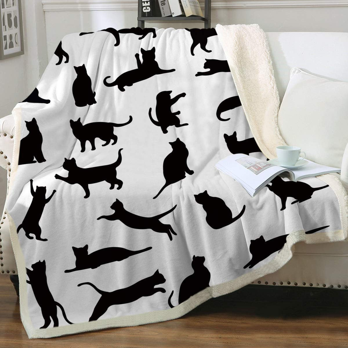Cat Blanket Cute Cat Fleece Blanket Animal Blanket For Etsy