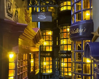 Rincón de libros del Callejón Diagon – Decoración de estante – Sujetalibros