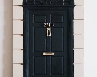 221B Baker Street Key Holder Diorama, Sherlock Holmes Inspired Wall Decor