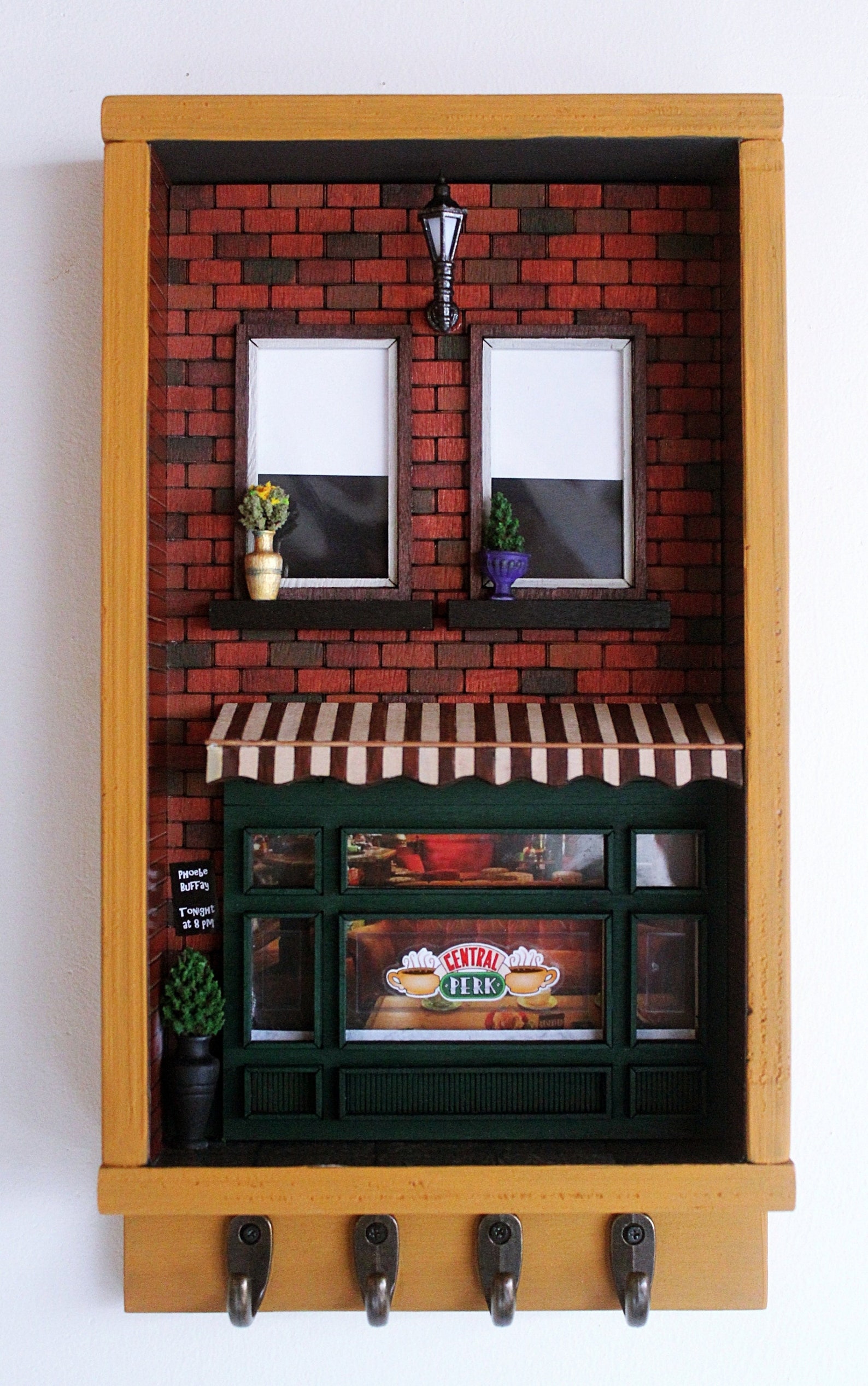 Central Perk Friends Door Shadow Box Key Holder Jewelry Etsy