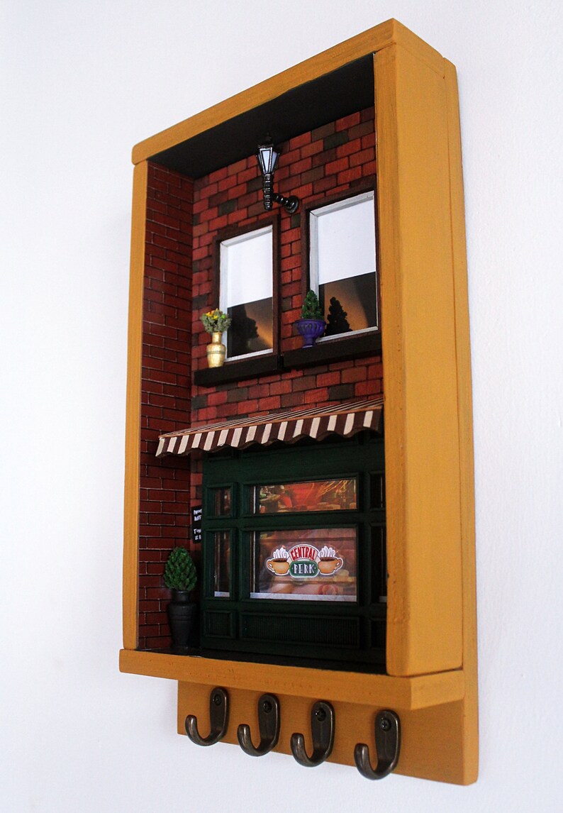 Central Perk Friends Door Shadow Box Key Holder Jewelry Etsy