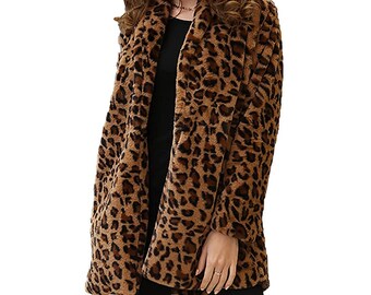 cheetah print fuzzy jacket