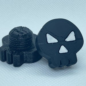 Roller Skate Toe Plugs: Black Skulls