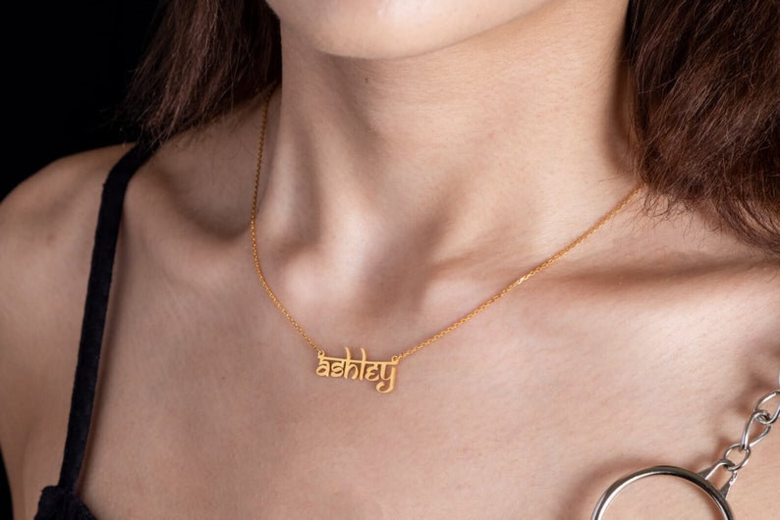 Handmade Hindi Font Name Necklace Custom Hindu Jewelry Etsy