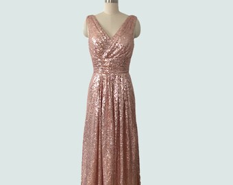 Gold Sequin Bridesmaid Dress | Etsy