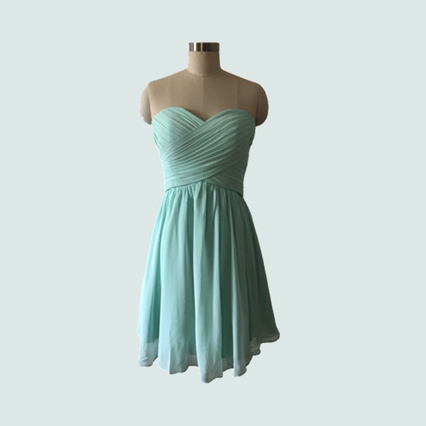 Mint Chiffon Dress Etsy