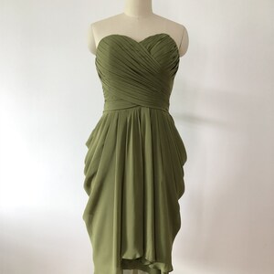 Sheri hail spot chiffon store dress olive
