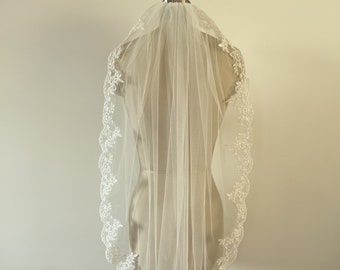 Westcorler White Ivory One Layer Lace Appliques Wedding Veils Bridal Veil Westcorler White Ivory One Layer Lace Appliques Wedding Veils Bridal Veil